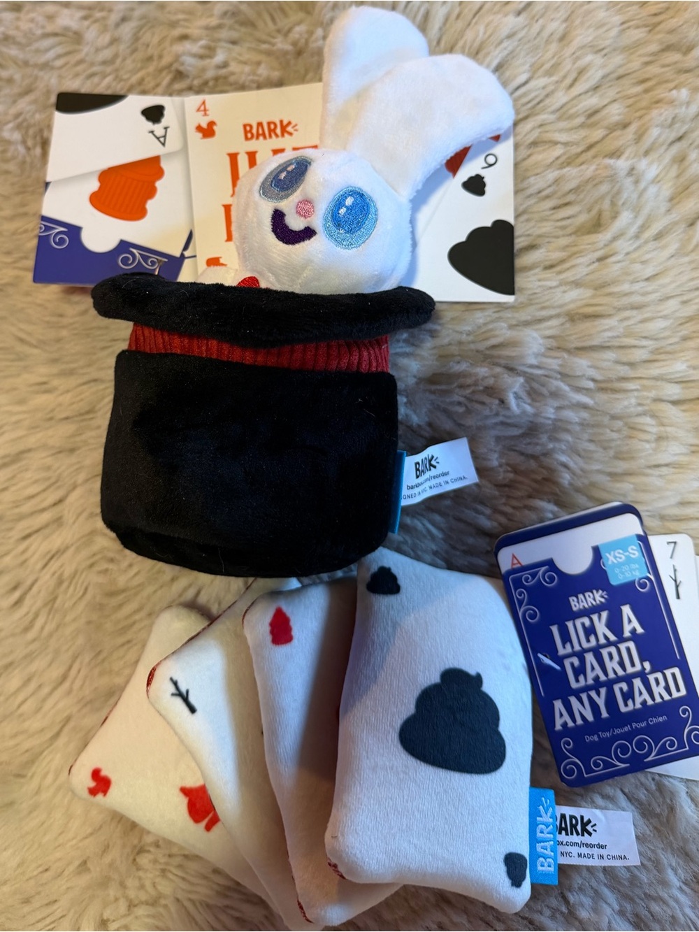 BARK “The Great Barkini's Magnificent Magic Box" magic-themed dog toy set